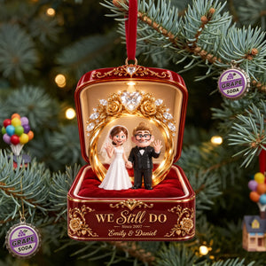 Love Engagement Anniversary Ornament - Personalized Gifts For Couple 01qhlu210926