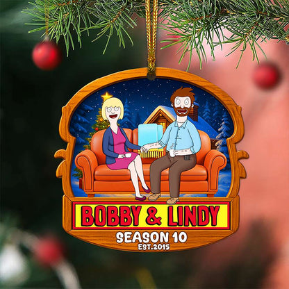Griddle Love Couple Christmas Ornament - Personalized Anniversary Gifts For Couple 06OHLU130825PA