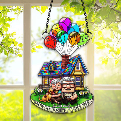 Grow Old Together Suncatcher - Personalized Anniversary Gifts For Old Couples 07OHLU140725