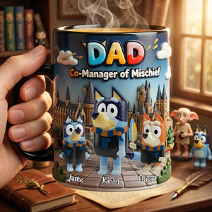 Fantasy Adventure Dad & Kids Heat Changing Mug - Personalized Gift For Dads 04huta250426