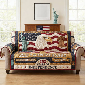 Proud Anniversary Quilted Sofa Cover, Personalized Gifts For Patriots 04qhtn270126