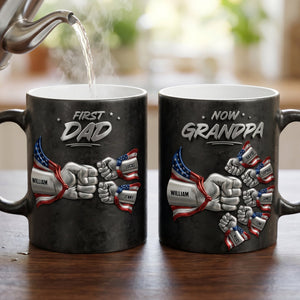Grandpa Patriotic Team Magic Mug, Personalized Gifts For Promoted Grandfather 05qhtn200526