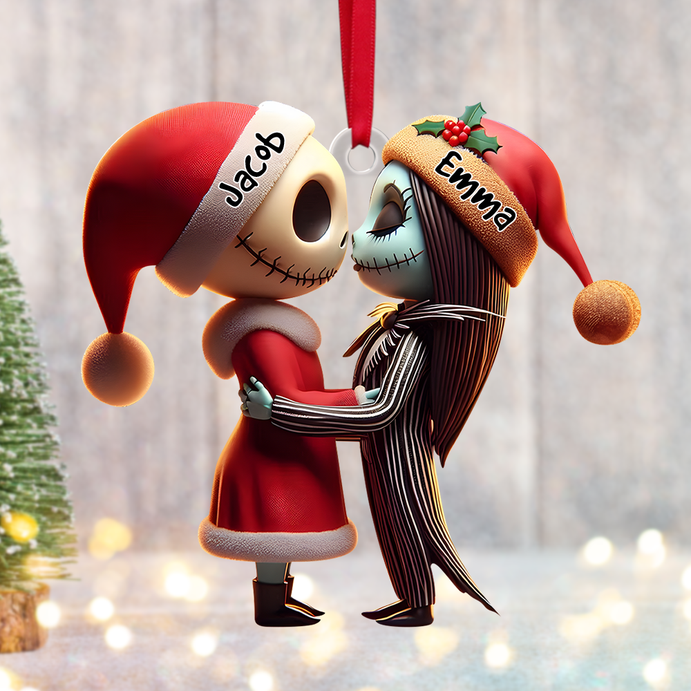 Personalized Gifts For Horror Couple Christmas Ornament 01OHPU131124 - Ornament - GoDuckee