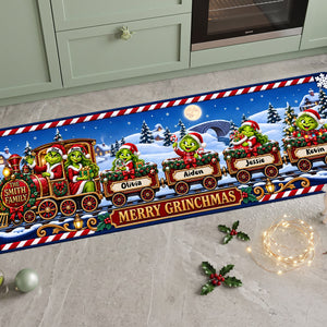 Festive Fun Train Runner Rug - Personalized Christmas Gifts For Family 04tyta230926