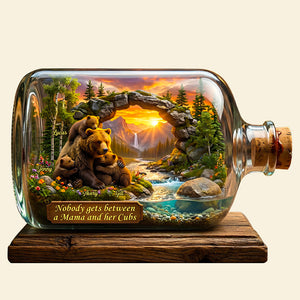 Mama Bear And Kids In Miniature Ecosystem Acrylic Plaque - Personalized Gifts For Mothers 01todt270426