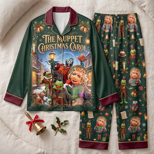 Whimsical Christmas Button Up Pajama Set - Personalized Gifts 06NATN040926