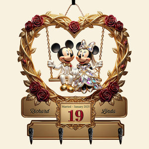 Wedding Couple Acrylic Key Hanger - Personalized Gifts For Couples 05padt200126