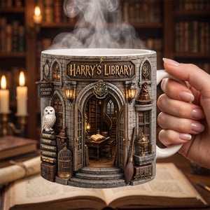 Fantasy Library Book Coffee Mug - Personalized Gifts For Book Lovers 01OHDH060826