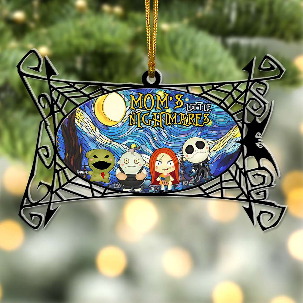 Personalized Halloween Gifts For Family Suncatcher Ornament 01KALU140824 - Ornament - GoDuckee