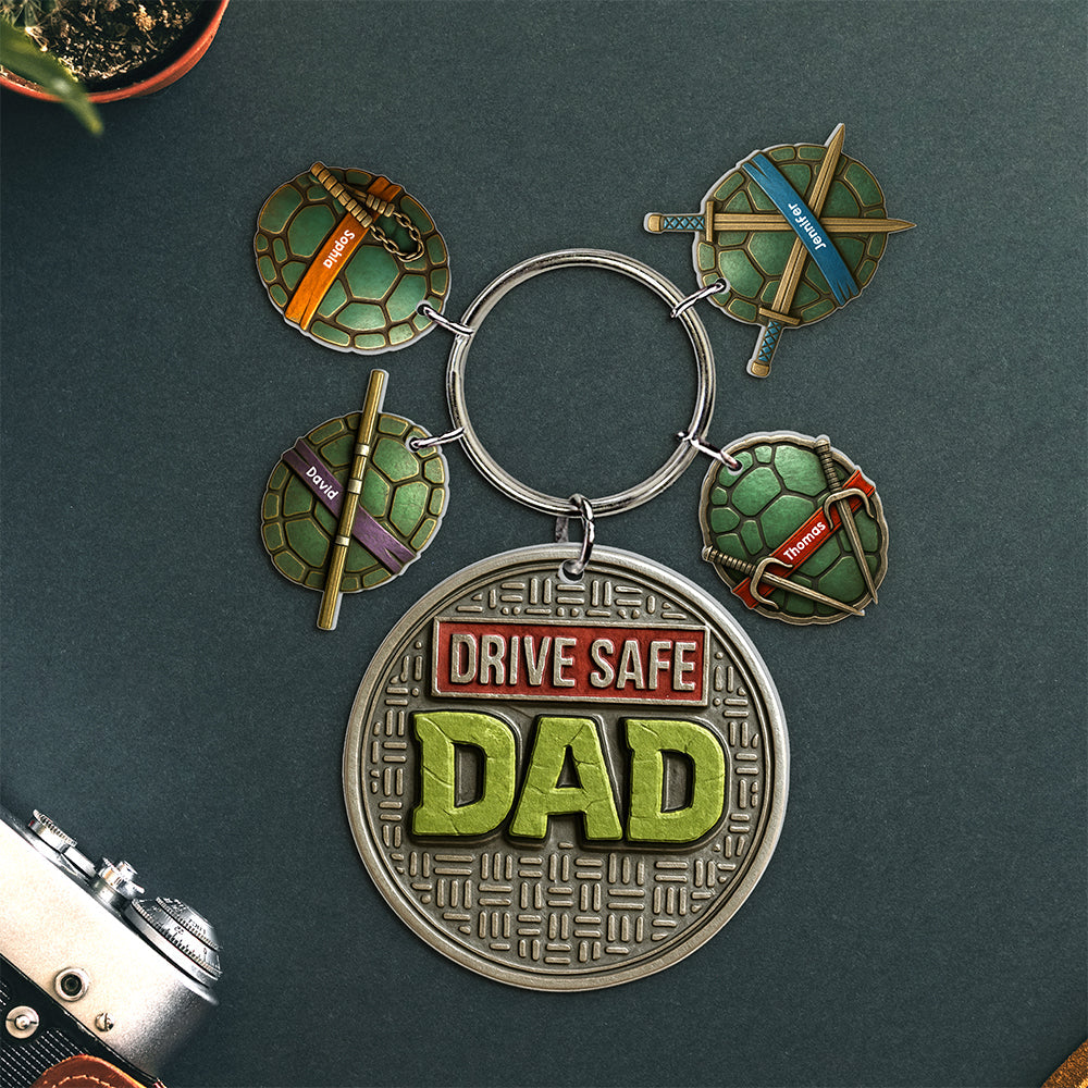 Drive Safe Dad Keychain- Personalized Gifts For Dad 04naqn300425-Homacus