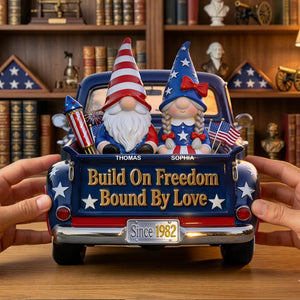 Gnome Couple 250th Anniversary Acrylic Plaque - Personalized Gifts For Patriotics Plaque 01PGLU070426