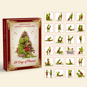 Naughty Green Couple Christmas Advent Calendar - Personalized Gifts For Couple 02nadt101025