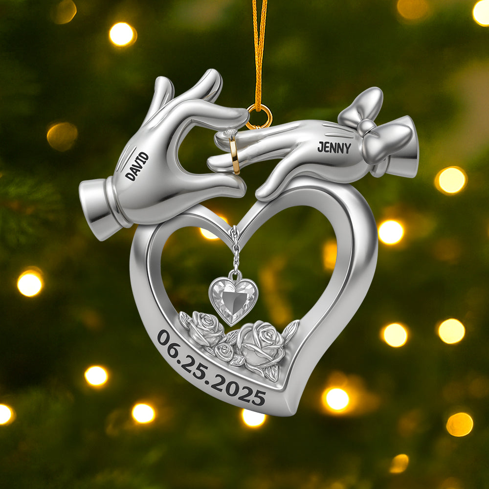 Personalized Gifts For Newlywed Couple Christmas Acrylic Ornament 02ohtn140825