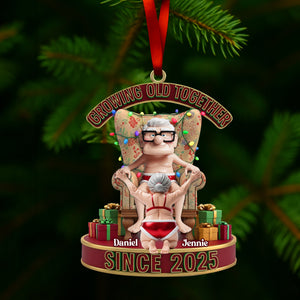 Frisky Old Couple Ornament - Personalized Christmas Gifts For Couples 04OHLU200925