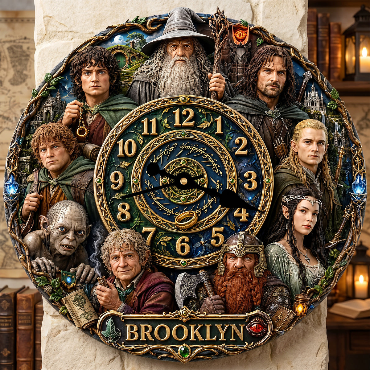 Fantasy Adventure Acrylic Hanging Wall Clock - Personalized Gifts For Fantasy Lovers 02hudt090726
