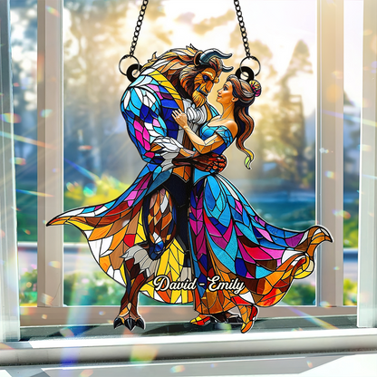 Personalized Gifts For Couple Suncatcher Ornament, Fairy Tale Romantic 06TGPU090725