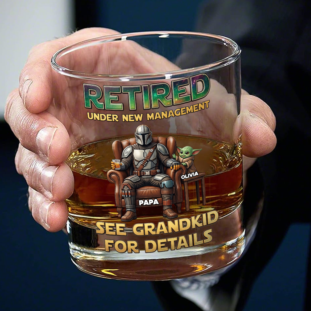 Grandpa Retirement Round Glass - Personalized Gifts 01HUTA100626-Homacus