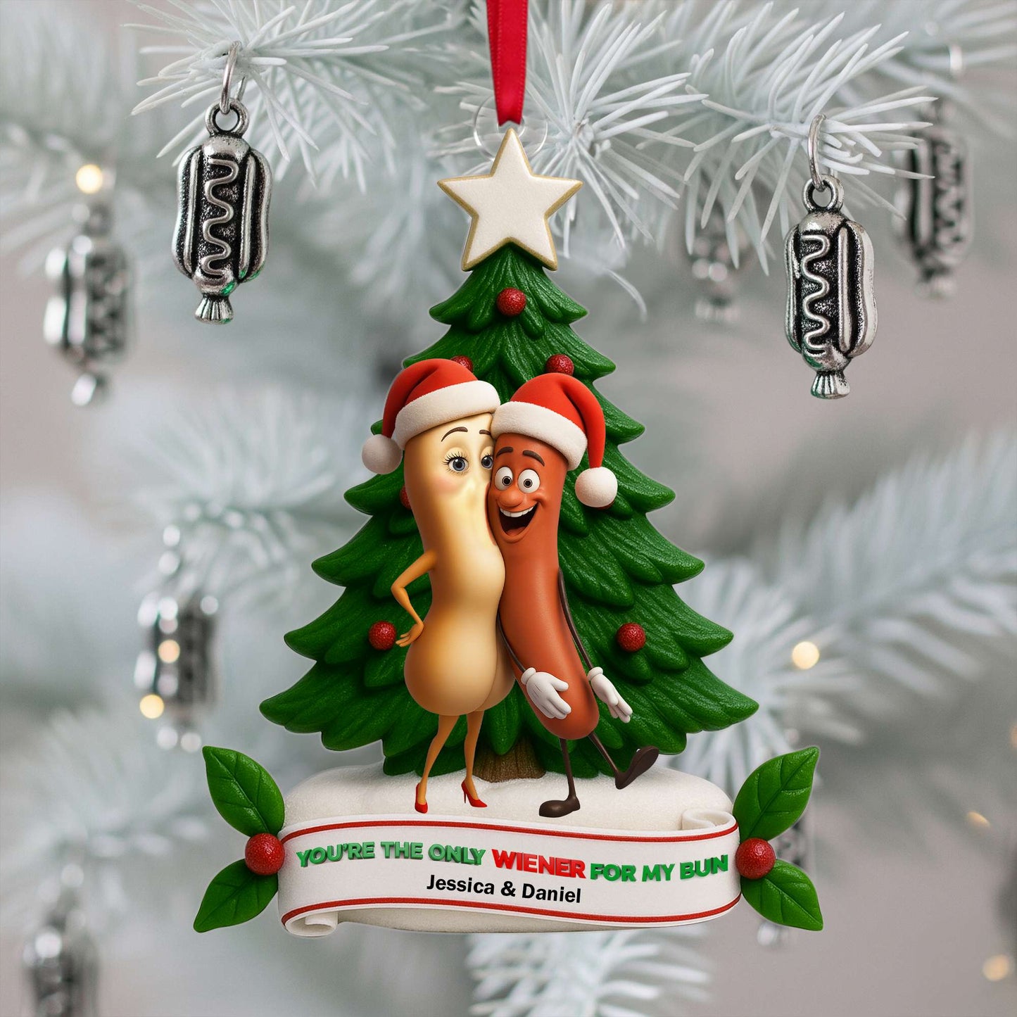 Cute Food Duo Ornament - Personalized Christmas Gifts For Couple 03OHLU040925
