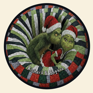 Funny Couple Quilted Round Mat - Personalized Gifts For Couple 02naqn250925