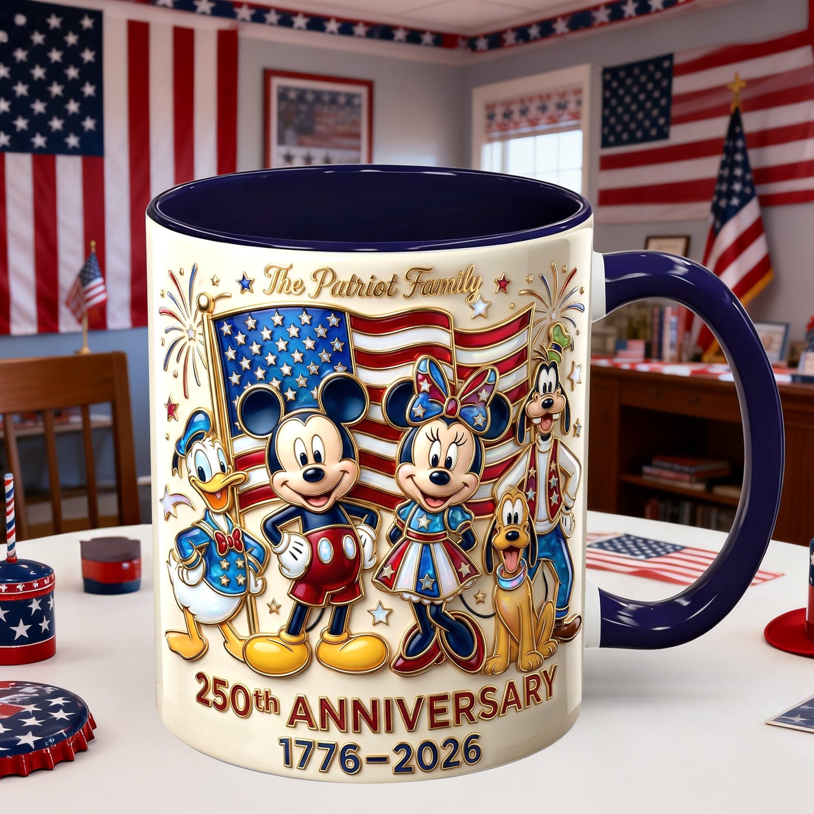 USA Anniversary Accent Mug - Personalized Gifts 03PALU030226