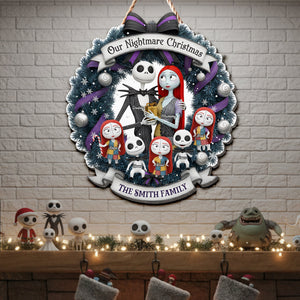 Spooky Family Wood Sign - Personalized Gifts For Family 01HYLU131025