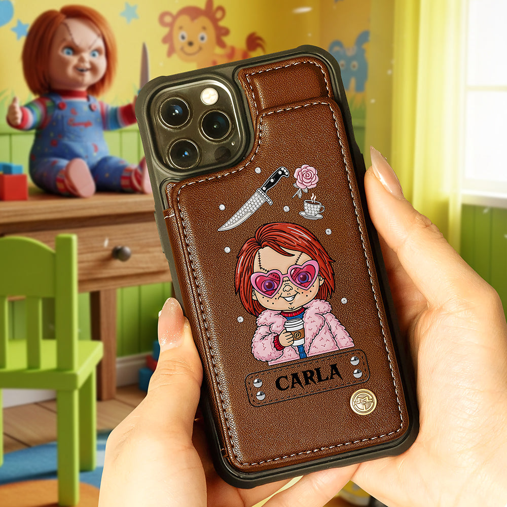 Horror Character Leather Flip Wallet Phone Case - Personalized Gifts For Horror Lovers 03nata200825