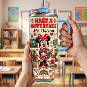 Kind Heart Teacher Tumbler With Handle, Personalized Gifts For Teachers 04qhdh010826-Homacus