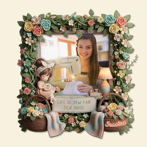 Sewing Girl Custom Photo Fridge Magnet - Personalized Gifts For Sewing Lovers 04pata261125