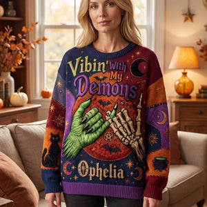 Witch Ugly Sweater - Personalized Gifts For Halloween 02huqn120826