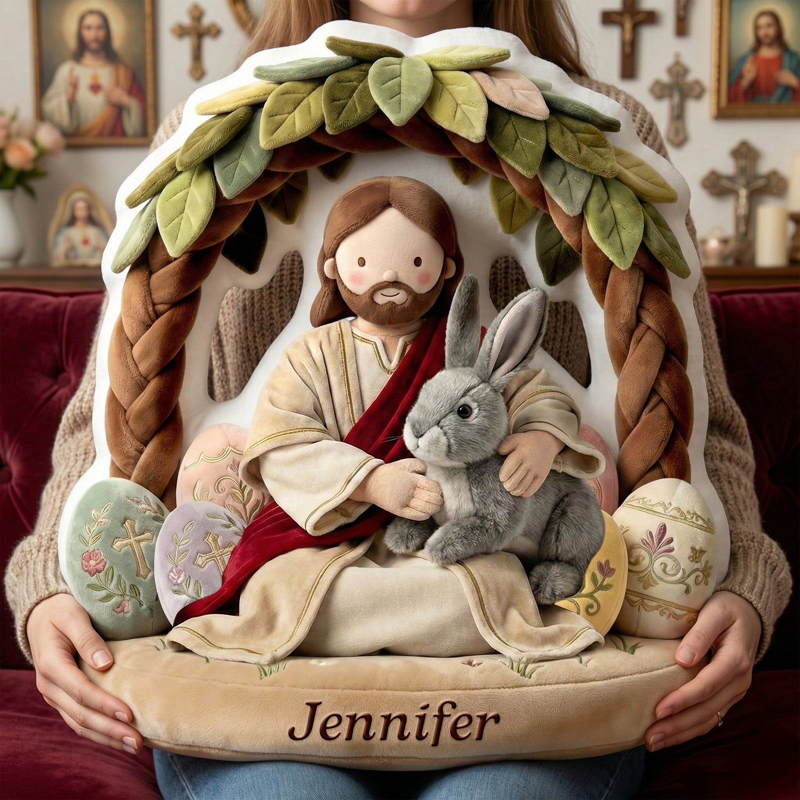 Jesus Easter Pillow – Personalized Gifts For Christians 05paqn090126