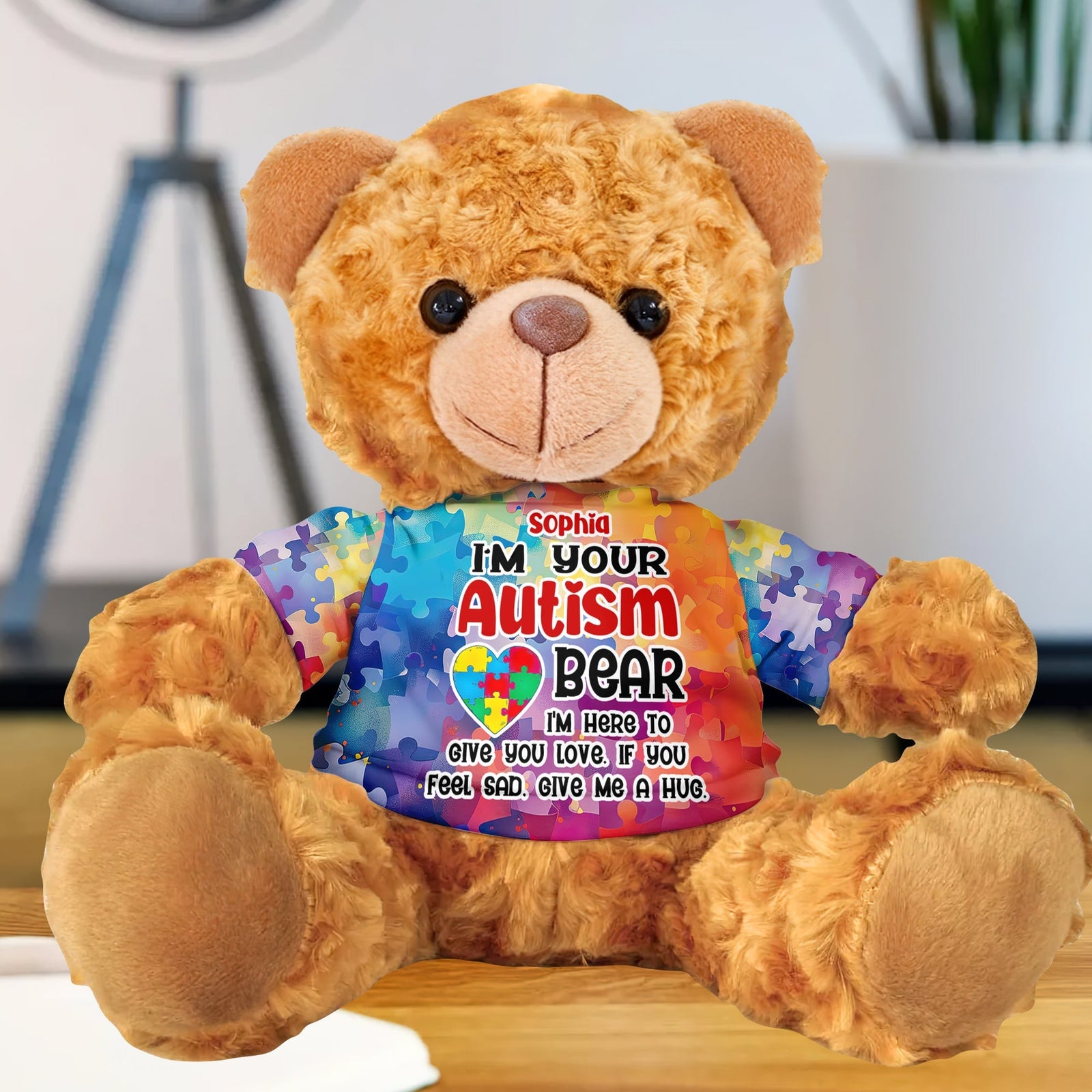 Personalized Gifts For Autistic Bear With Shirt 01HUDT260225-Homacus