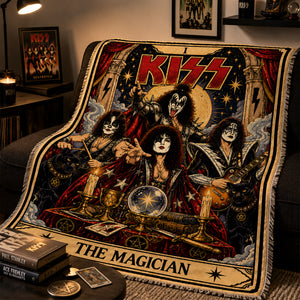 KISS Rock And Roll Tarot Card Blanket  - Personalized Gifts For Music Lovers 07HULU281026