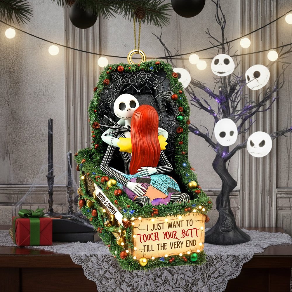 Deathly Love Christmas Ornament, Personalized Gifts For Couple 02qhtn100925