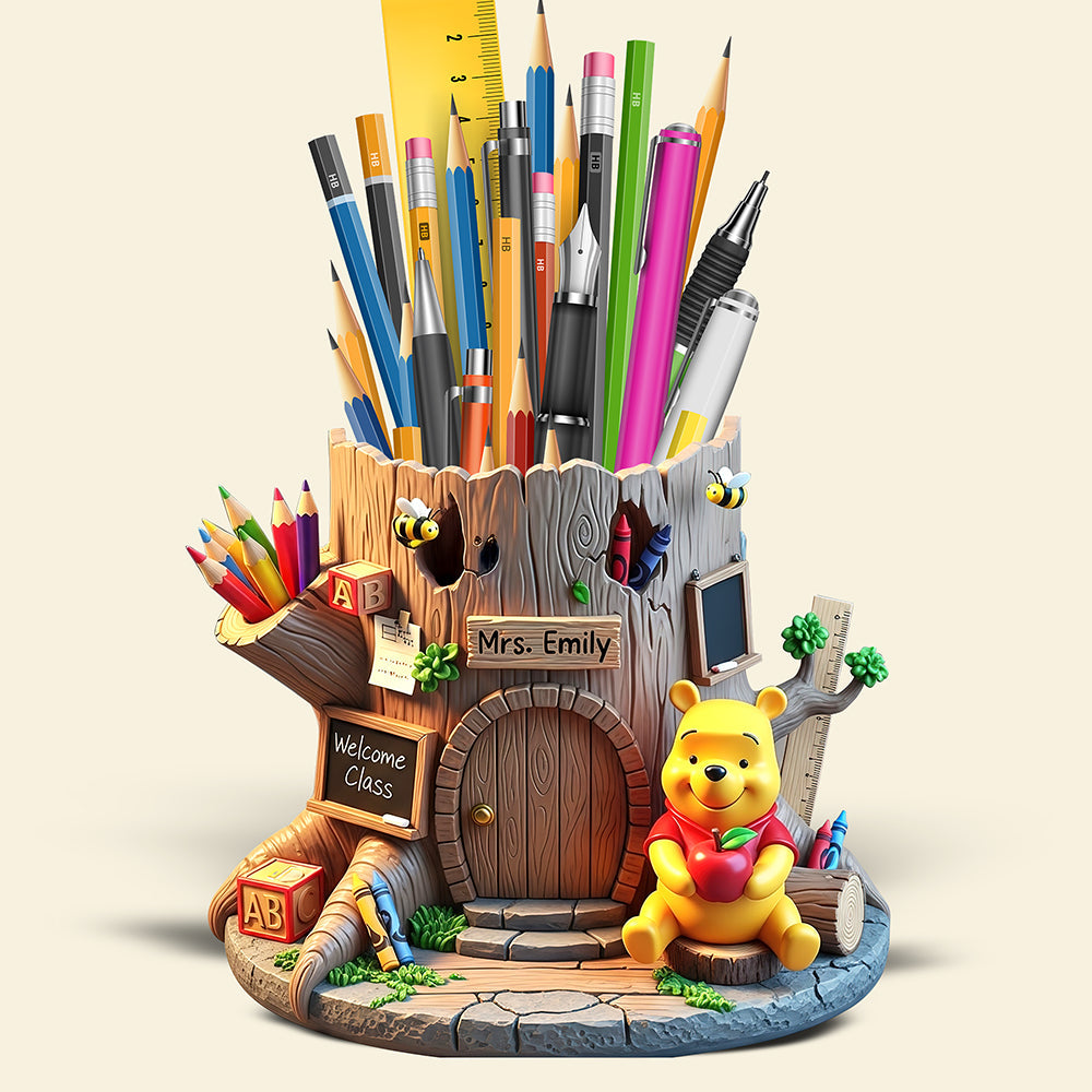 Back To School Wooden Pen Holder – Personalized Gifts For Teacher 05toqn280725