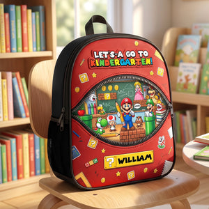 Retro Gaming Backpack - Personalized Gifts For Kids School Bag 06haqn310726