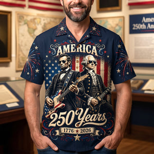 Celebrating 250 Years Of Freedom Hawaiian Shirt - Personalized Gifts For Patriots 01NATN290526