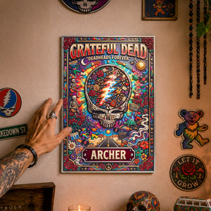 Grateful Dead Print Metal Sign - Personalized Gifts For Rock Lovers 01hudh070726