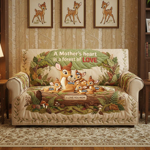 Forest Deer Mom Sofa Cover - Personalized Gift For Mom 01PATA050226