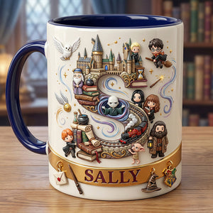 Enchanted Castle Alphabet Initial Letters Accent Mug, Personalized Gifts For Fantasy Lovers 03qhdt190126-Homacus