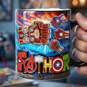 Power Fist Bump Dad Magic Coffee Mug - Personalized Gifts For Dad 05HUTA300426