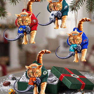 Invincible Badass Cat Ornament, Personalized Gifts For Sport Lovers 04qhta201026