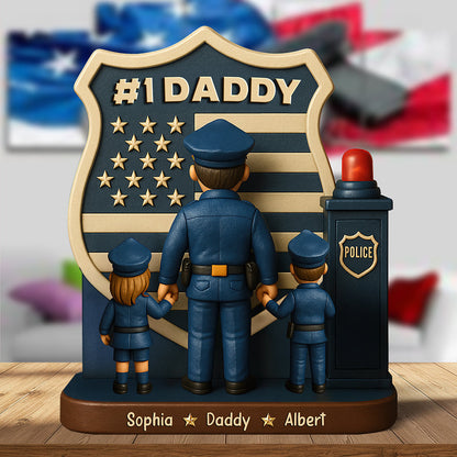 Police Dad Plaque - Personalized Gifts For Dad 03toqn060525-Homacus