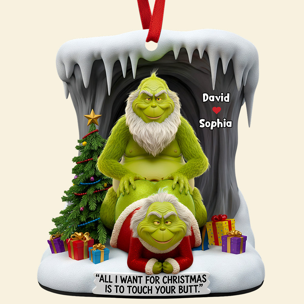 Funny Old Couple Christmas Ornament Personalized Gifts For Couple 01OHDT230925