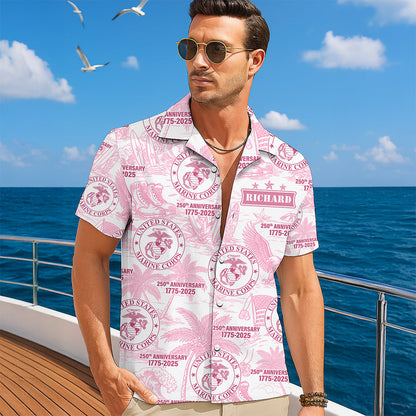 Military Hawaiian Shirt – Personalized 250th Anniversary Gift for Soldiers 04huqn110725
