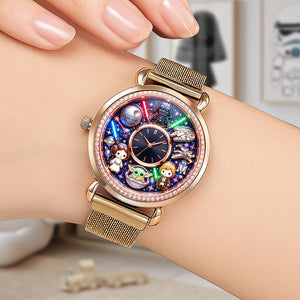 Space Theme Watch - Personalized Gifts For Fans Mesh Strap Quartz Watch 06NAQN270526