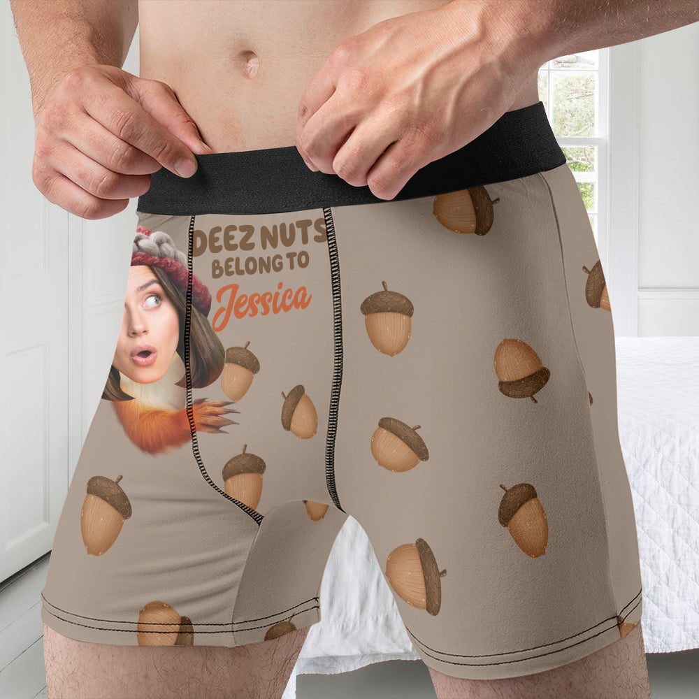 Custom Photo Gifts For Him Boxer Briefs, Deez Nuts Belong To 06TGQN201224 - Boxer Briefs - GoDuckee