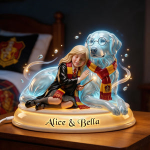 Fantasy Furry Pet And You Acrylic Light Box - Custom Photo Gifts 01naqn180326