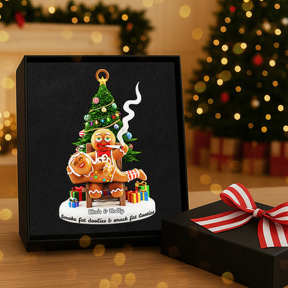 Smoking Gingerbreads Personalized Funny Gifts For Couple Christmas Ornament 04tota170925