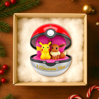I Choose You Personalized Gifts For Couple Christmas Acrylic Ornament 04natn210825