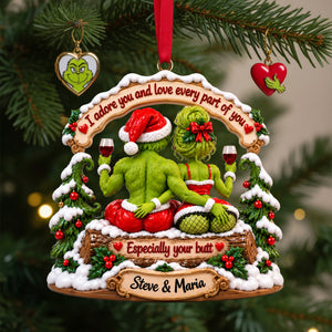 Playful Touch Couple Acrylic Ornament -  Personalized Gift For Couples 05TOLU161026